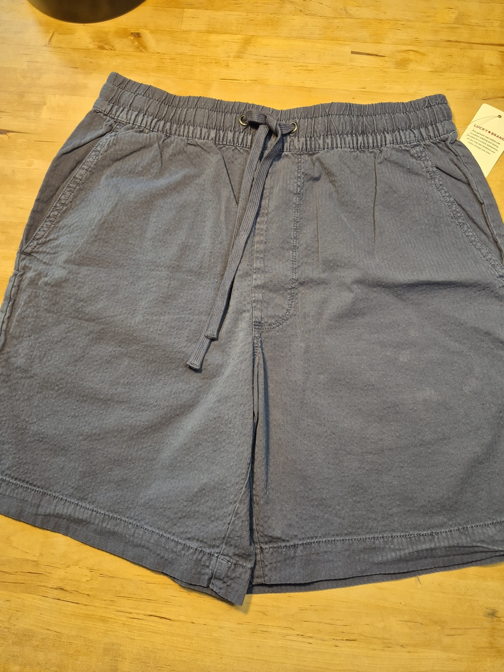 Lucky Brand Men's Slate Blue Drawstring Casual Shorts